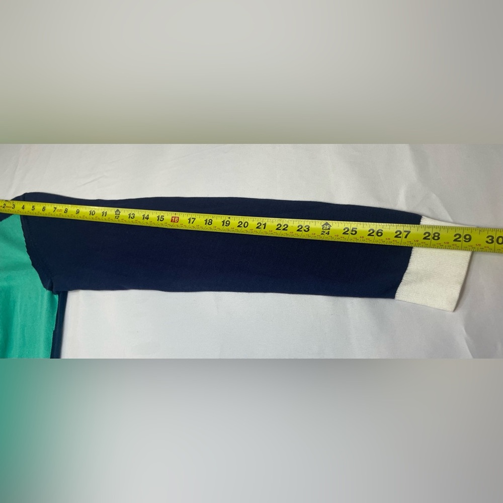 Tommy Hilfiger Teal and Navy Button-Up Cardigan - Picture 11 of 13